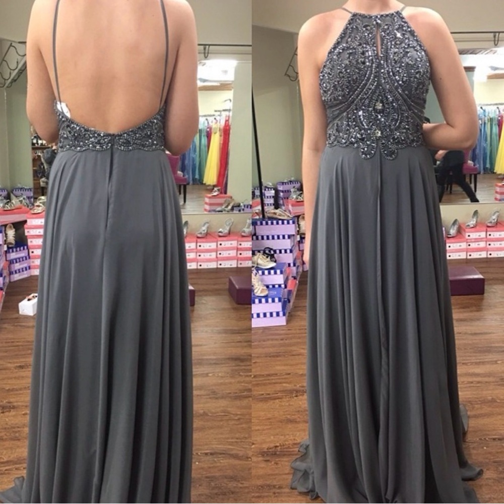 Jovani Halter Neck Prom Dress